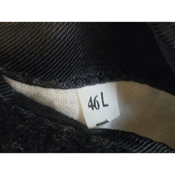 Adolfo Trench Coat Mens 46L Cashmere Wool Blend Charcoal Old Money Quiet Luxury - Picture 9 of 10